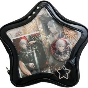 Brand New Black PU Ita Bag Star Pin Display Backpack with Insert
